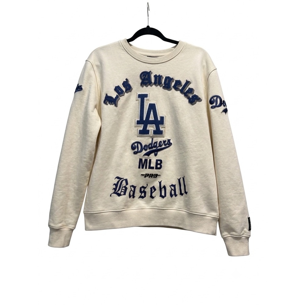 Pro Standard Los Angeles Dodgers MLB Baseball Sweatshirt Cream‎ Mens Medium